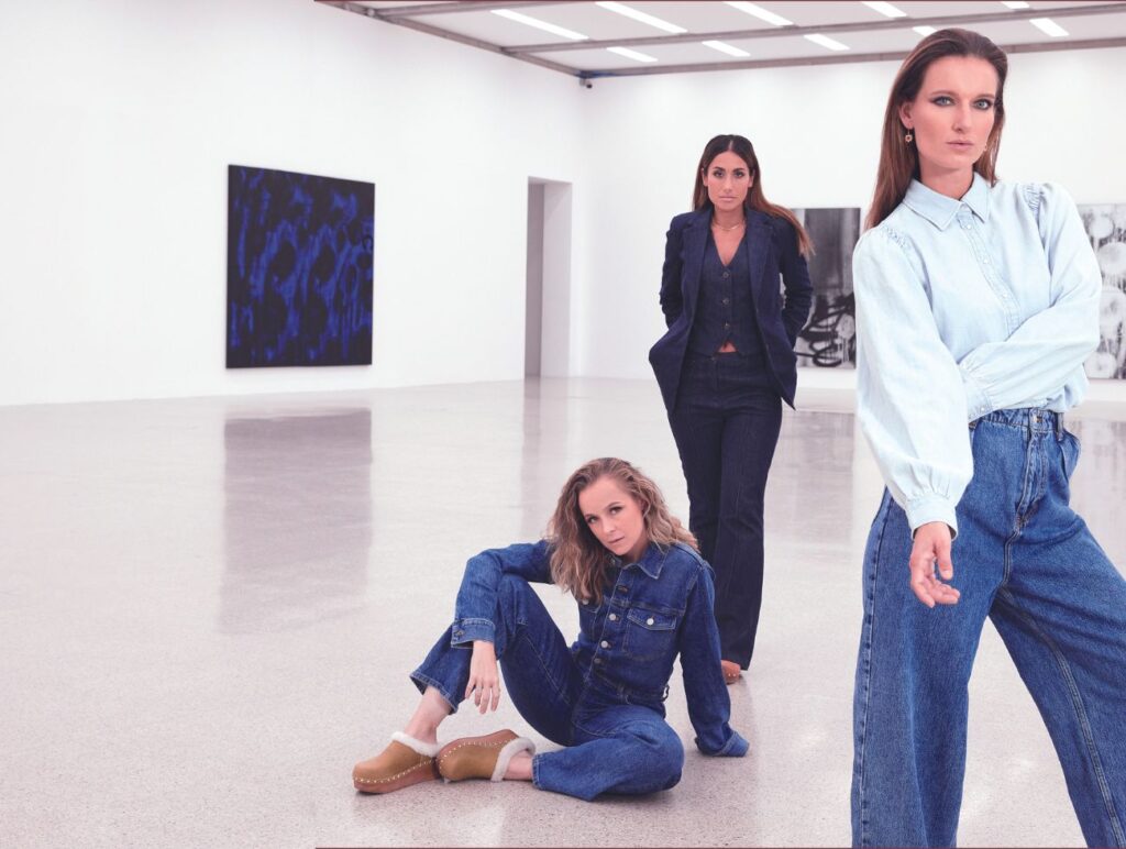 Missy May, Samira Dadashi und Die Mayerin tragen einen modernen Jeanslook von C&A.