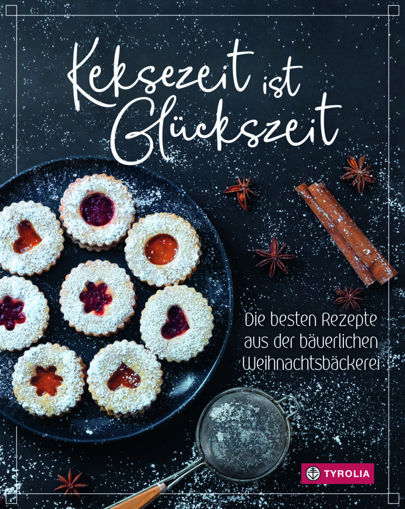 Coverbild vom bäuerlichen Rezeptbuch "Keksezeit ist Glückszeit" mit einfachen Keksrezepten für Weihnachten