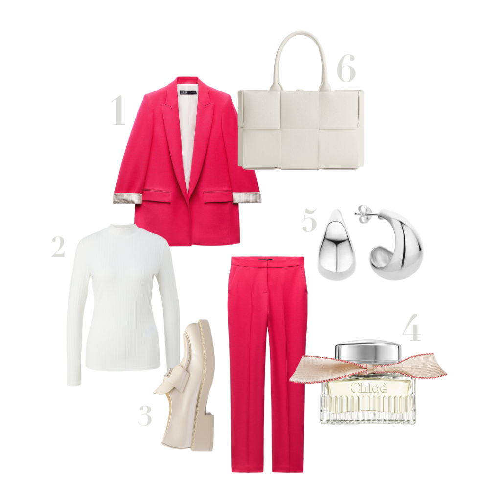 Weiß trifft auf pink: Blazer stylen