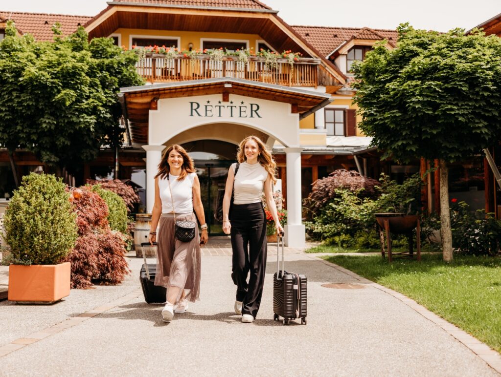 Mutter Melanie und Tochter Valerie genossen das Retter Bio-Natur-Resort