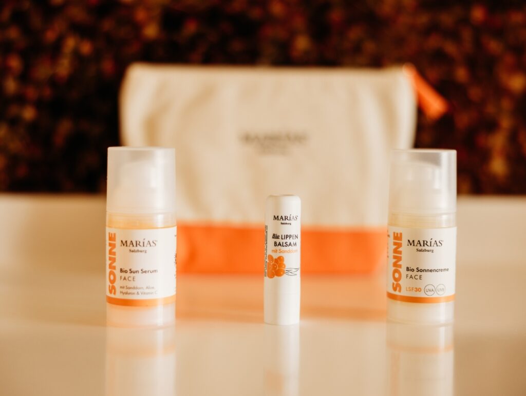 Die Goodiebag für Melanie und Valerie enthielt MARíAS Biokosmetik.