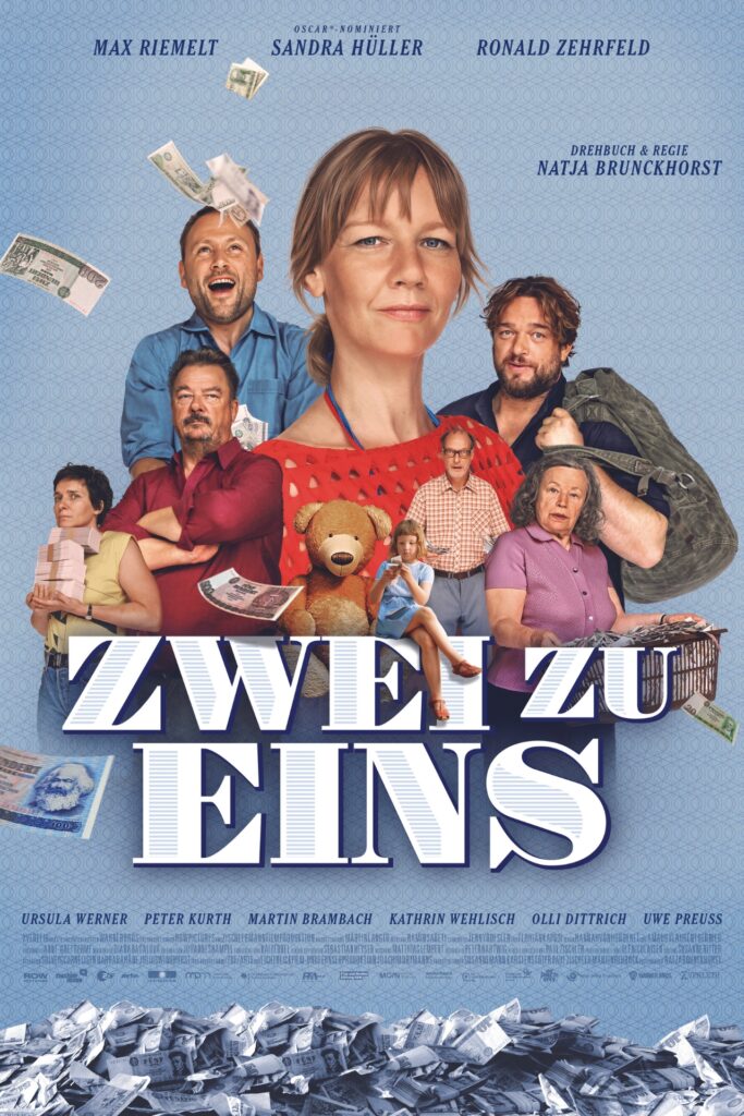 Zwei zu eins Plakat mit Sandra Hüller