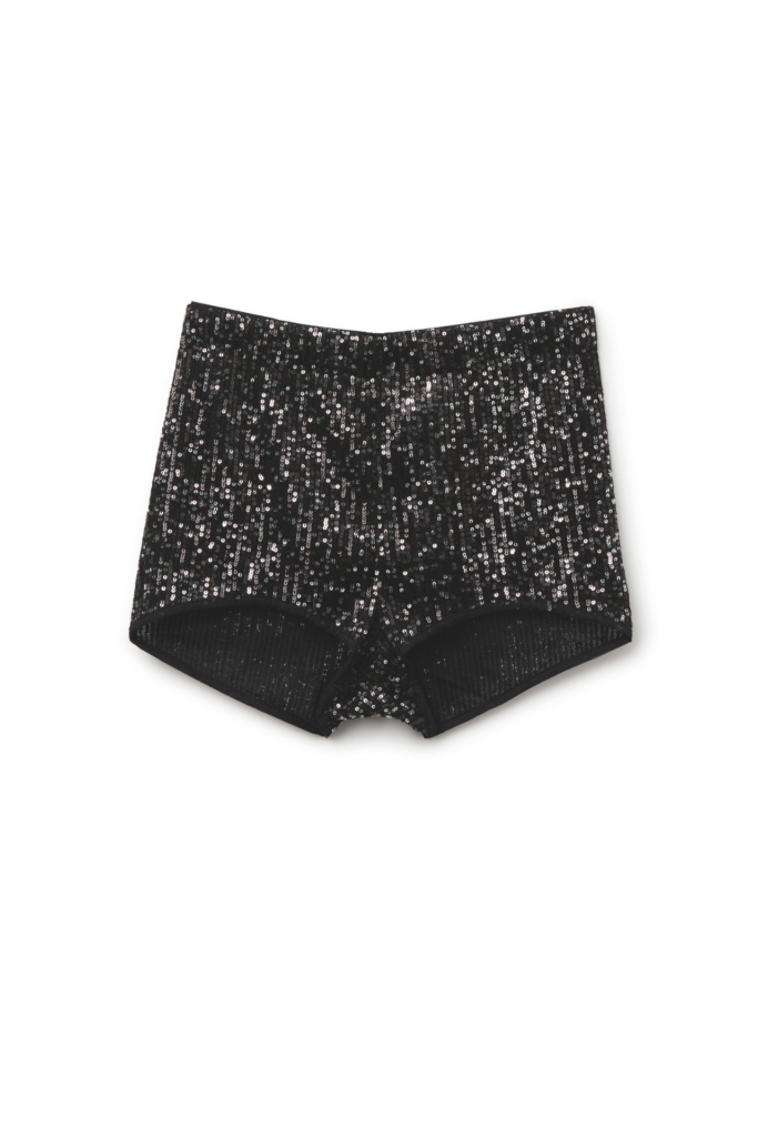 Glitzer Outfit: Microshort von Calzedonia