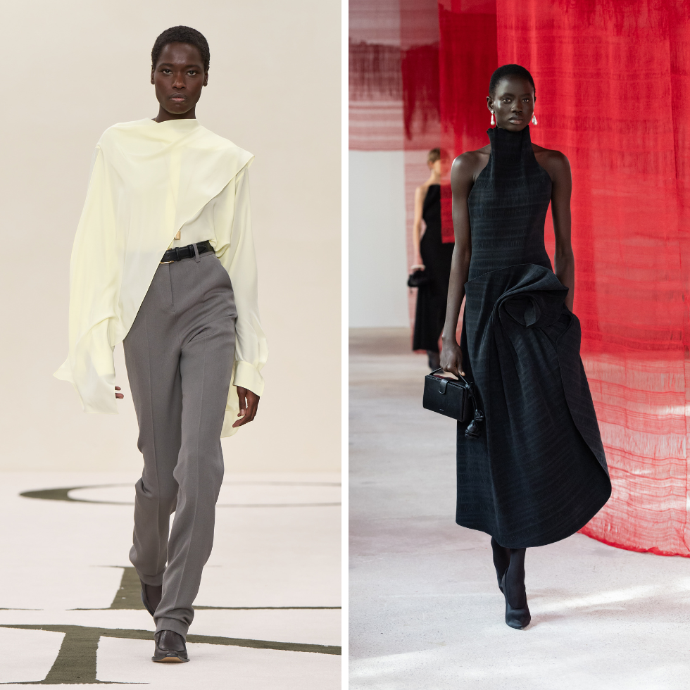 Looks mit Drapierungen von Calvin Klein, Magda Butrym