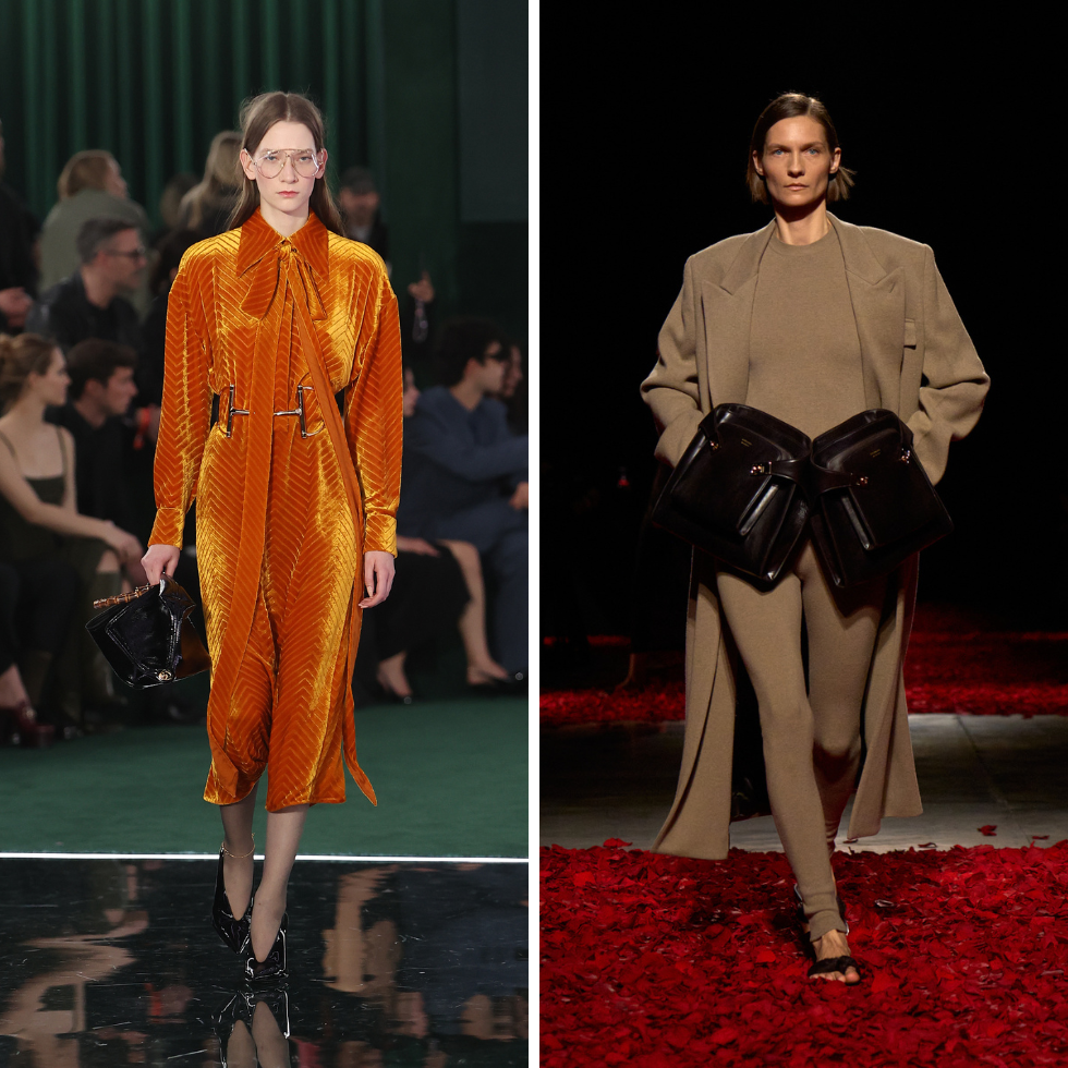 Taillierte Looks von Gucci, Ferragamo