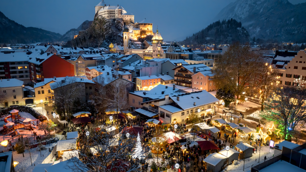 Ansicht auf Stadt bei Nacht