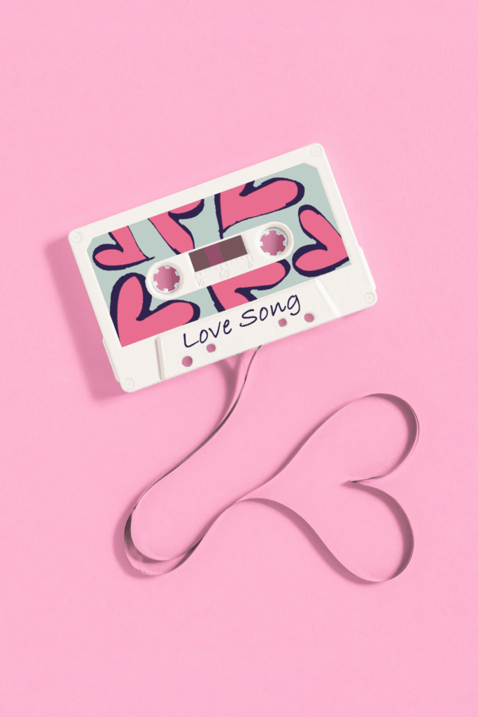 Mixtape mit "Love Songs"-Design