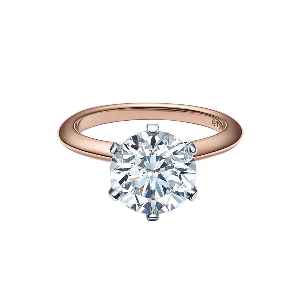 Solitär: Verlobungsring Setting in 18 Karat Roségold mit sechsfacher Krappenfassung