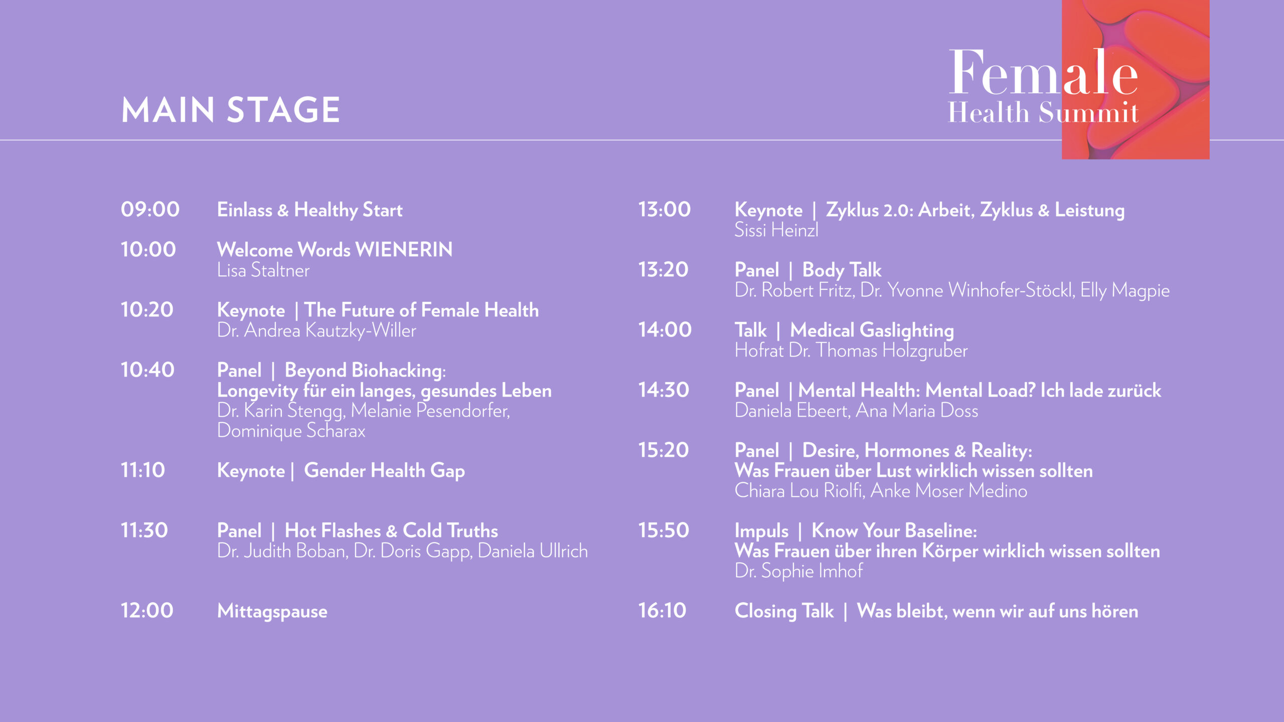 female health summit 2026 programm stand 11.05.26