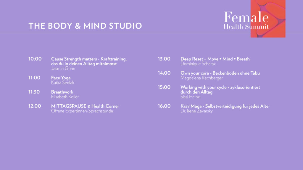 female health summit 2026 workshops stand 11.05.26