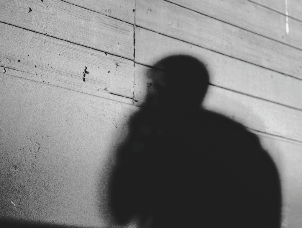 Ein Schatten eines Mannes